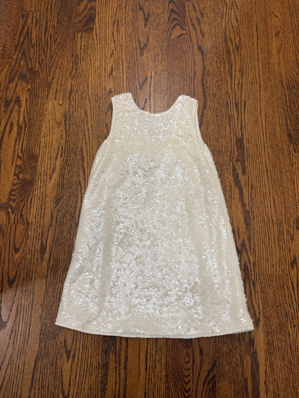 H&M Ivory Sequin Tank Dress for Girls